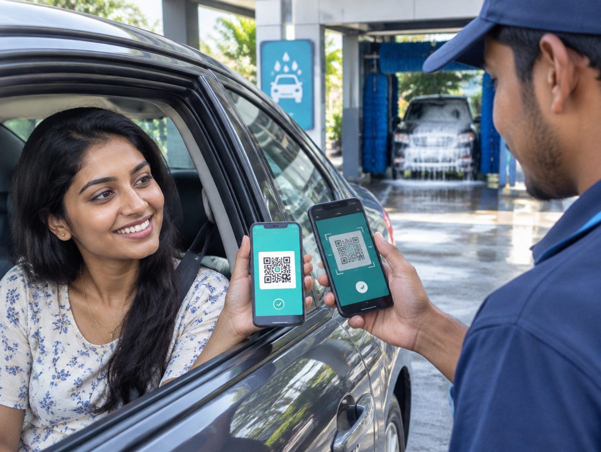 Scanning a Washify QR pass
